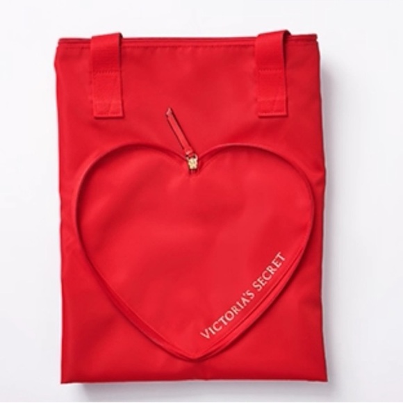 NWT  Victoria’s Secret Red Heart Tote Bag Packable Tote - Picture 4 of 8
